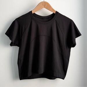 lululemon swiftly cropped 2.0 short sleeve black